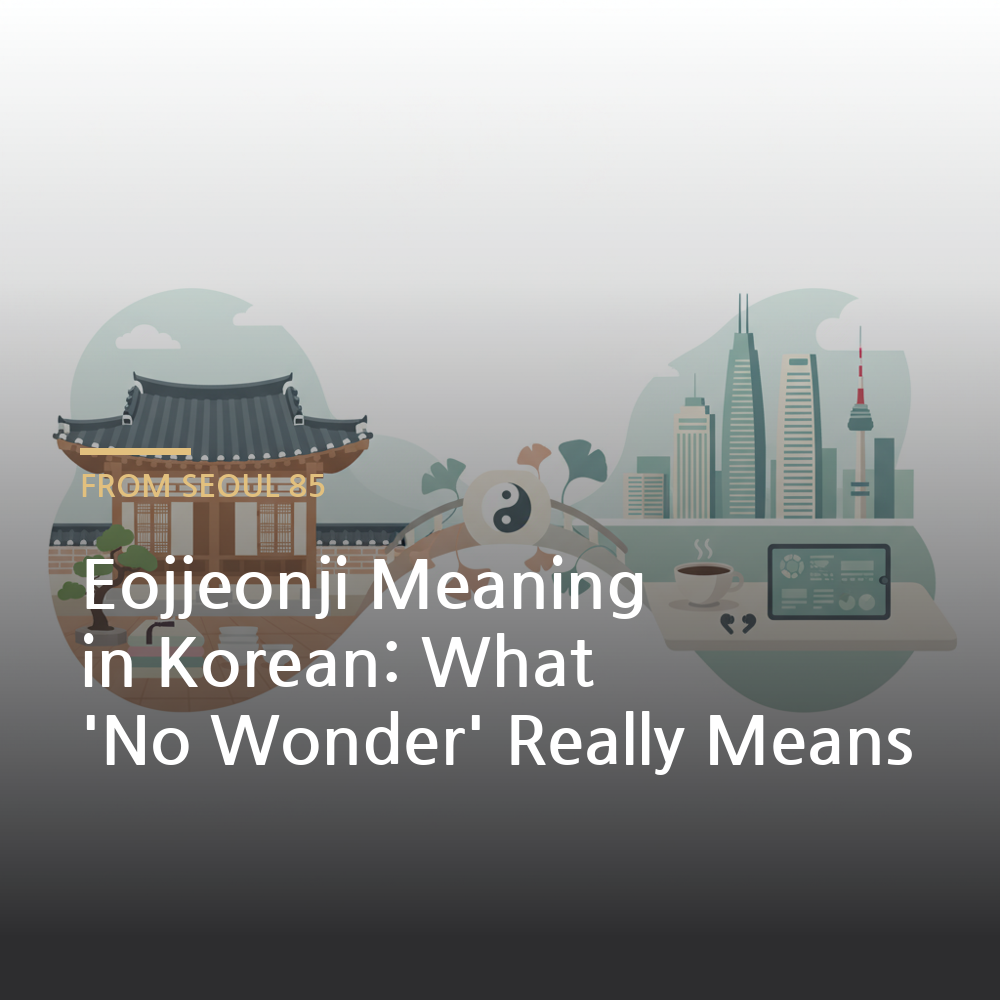 eojjeonji meaning - Korean language learning illustration