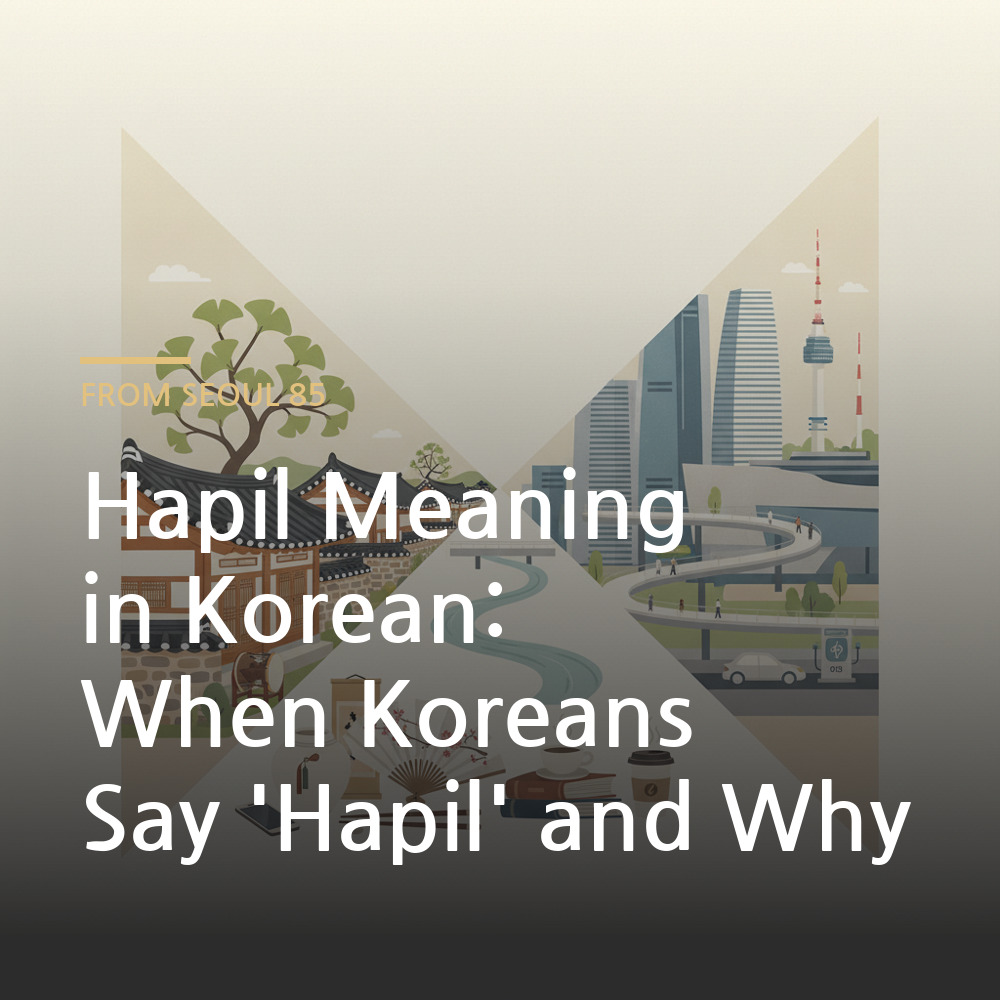hapil meaning - Korean language learning illustration