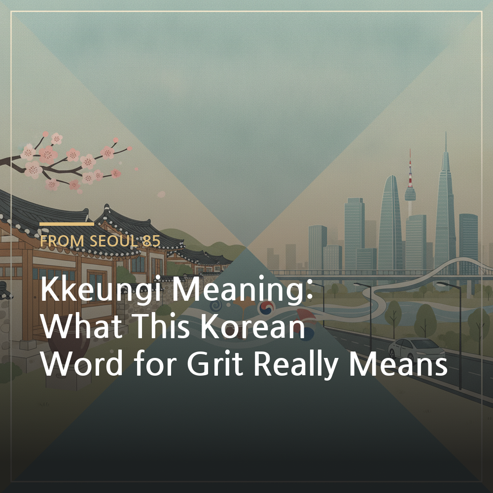 kkeungi meaning - Korean language learning illustration