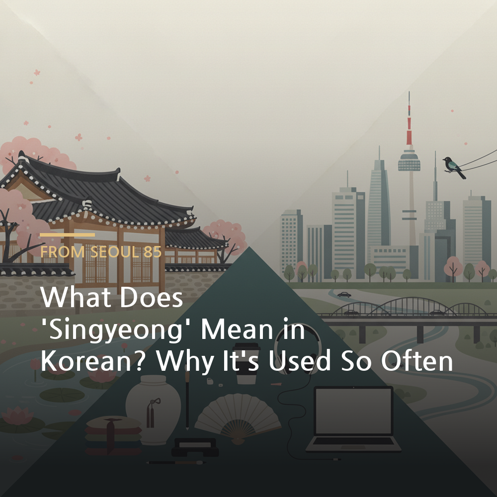 singyeong meaning - Korean language learning illustration
